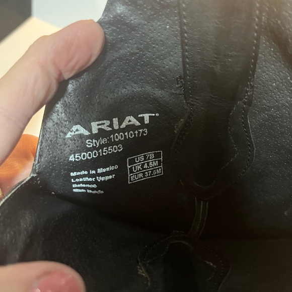 Ariat Black Embroidered Western Boots 7B (AW45) - Picture 6 of 8